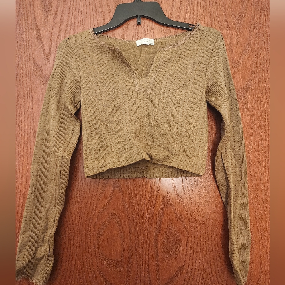 Altar'd State Brown Longsleeve Top